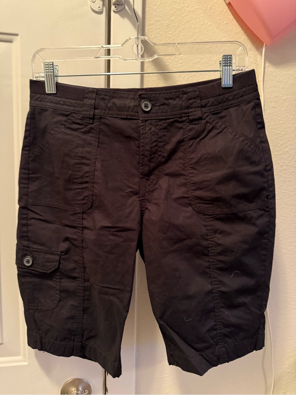 St. John's Bay Black Cargo Shorts with Utility Pockets